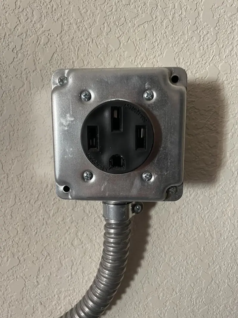 NEMA 14-50 outlet installed for Electrical Panel Upgrade in Missouri City